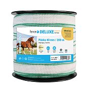 Tape for electric fence, width 40 mm, green-white, length 200 m