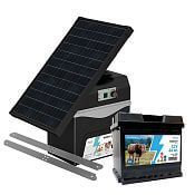 Electric fence energizer fencee battery DUO BD50 + solar panel 30 W + bracket + battery 44 Ah