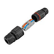 Waterproof high voltage cable connector for conductors up to Ø 2.5 mm