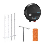 Eletric fence kit for dogs, cats, rabbits, poultry - mains energizer - polywire 100 m