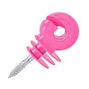 Pink round insulator for electric fence for rope, wire and tape up to 12 mm – 25 pcs
