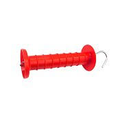 Red gate handle for electric fence