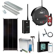 Smart Farm Solar Fence - Complete Security Box + 15 J Smart energizer, Gateway and Monitor, 200 W Panel